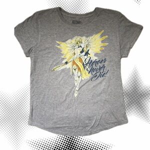 Blizzard Grey 'Heroes Never Die' Mercy Graphic Tee - Women's